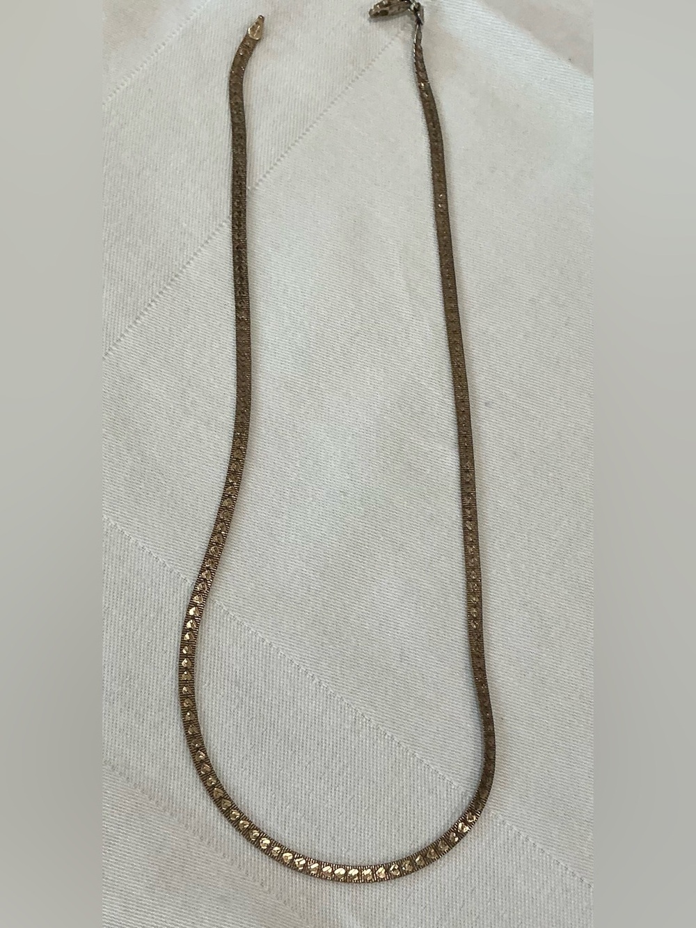 Gold-Tone Herringbone Chain Necklace